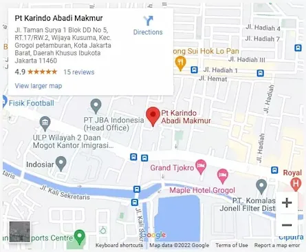 Google Maps PT Karindo Abadi Makmur Jakarta